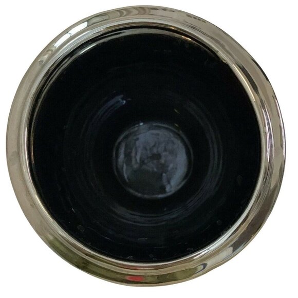 Floridus Design Images Vase 5.25 x 5.75 Silver Ceramic Mirror Mercury Pedestal - Picture 2 of 3